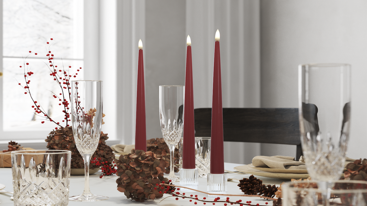 LED-Kerzenlicht Mit Lack mit naturgetreuer LED-Flamme