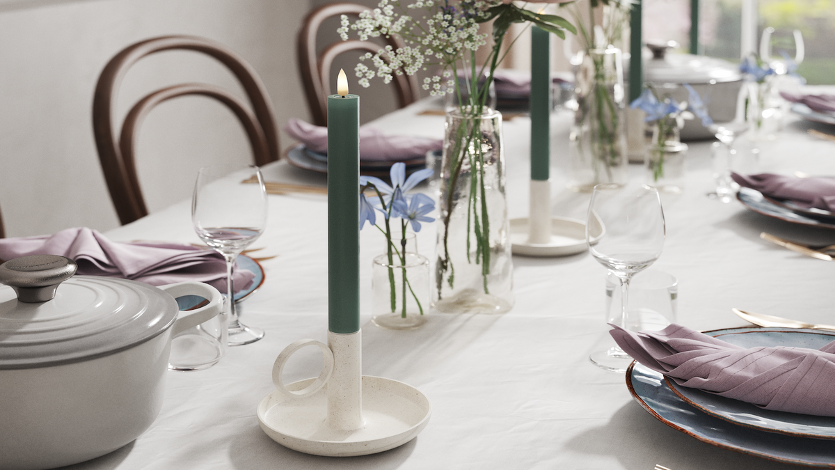 LED de vida real Vela fina Com design wetlook ™