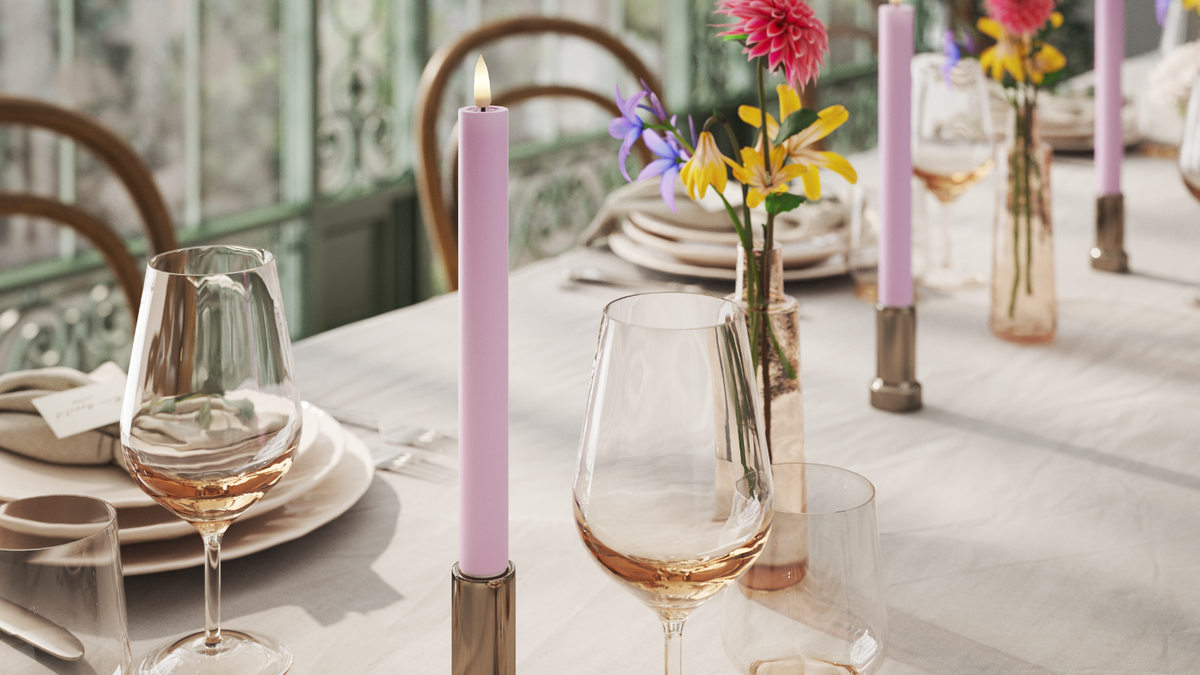 LED de vida real Vela fina Com design wetlook ™