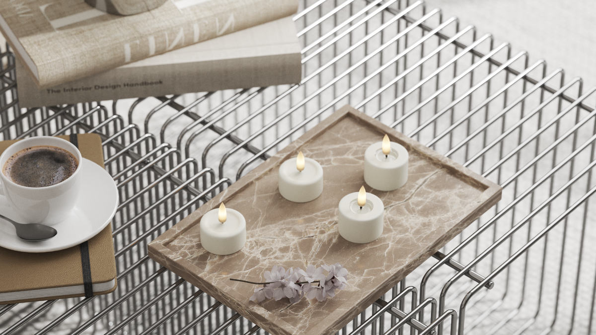 Naturgetreue LED-Jumbo-Teelichter mit Wetlook™-Design