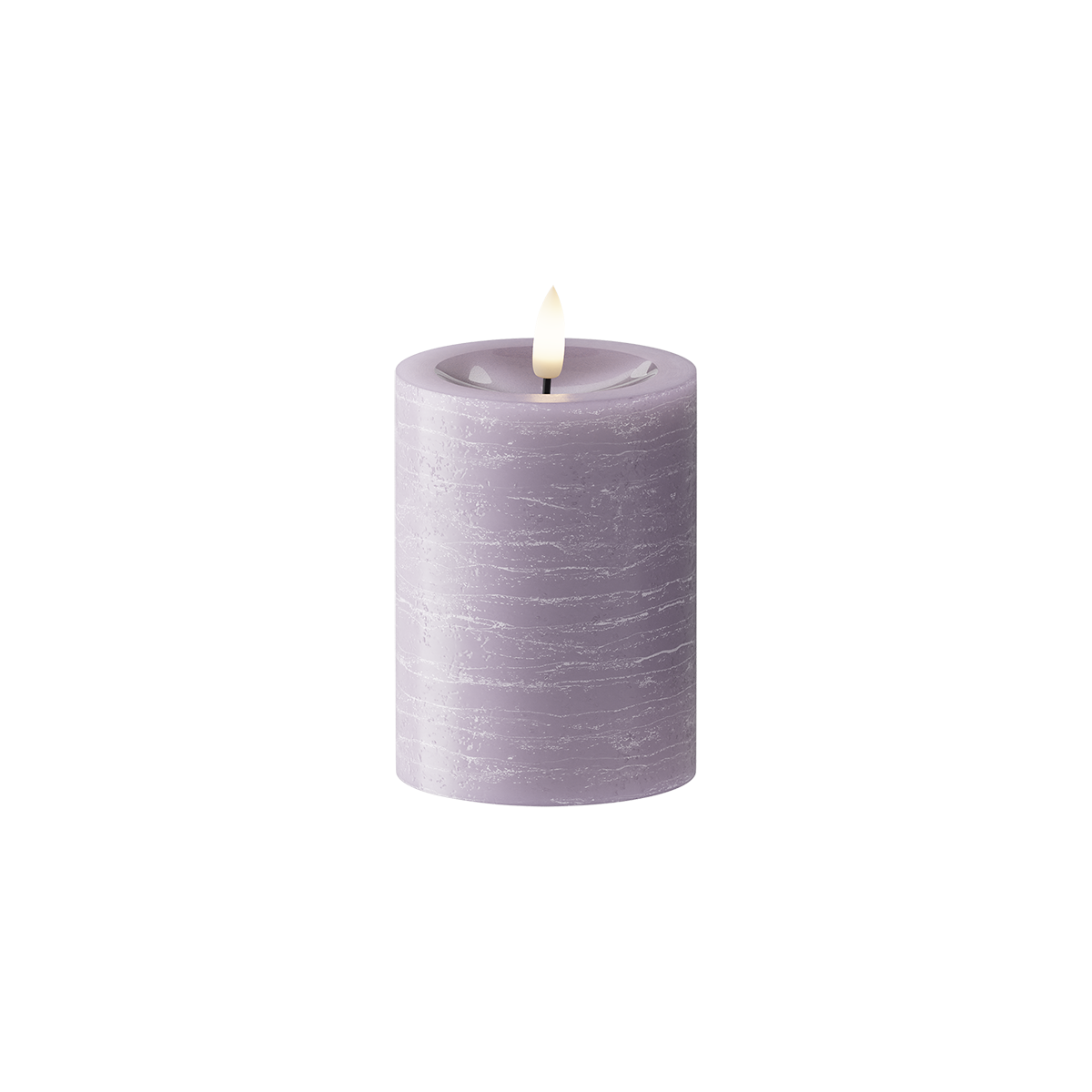 LED Blockljus Ø 7,5 x 10 cm Lavendel