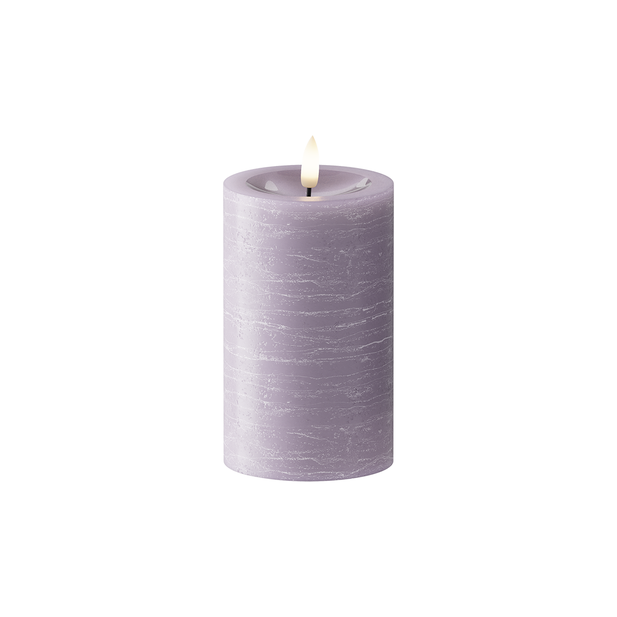 LED Blockkerzen Ø 7,5 x 12,5 cm Lavendel