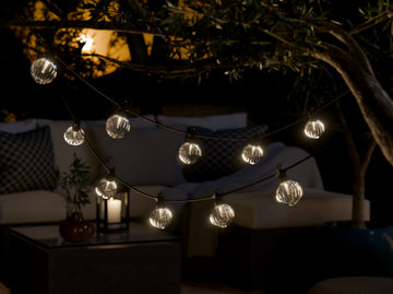 Exklusives gestreiftes Lichterketten-Starter-Set Ø6