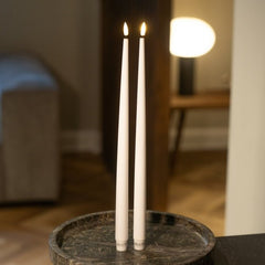 LED Kerzenlicht mit Lack, 2 Stück (38 cm)