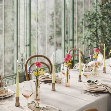 Spring Shiny Dinner candle package 28 cm (4 pieces)