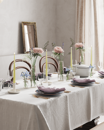 Frühling Kerzenlicht Mit Lack Paket 38 cm (4 Stk.)