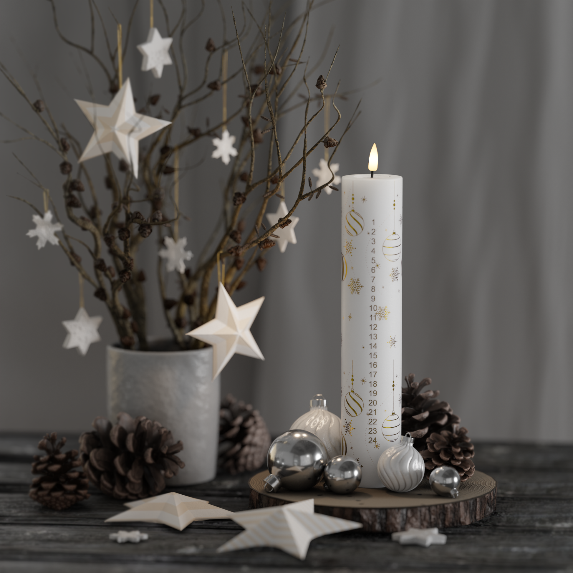 Deluxe Homeart LED Kalenderlicht - Gold Weihnachten 4