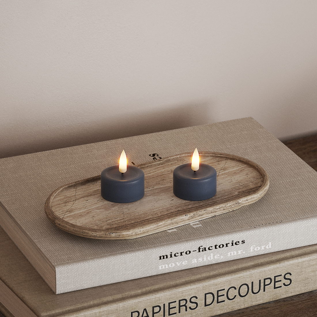 Deluxe Homeart LED Värmeljus 2 stycken Isblå LED Värmeljus 4