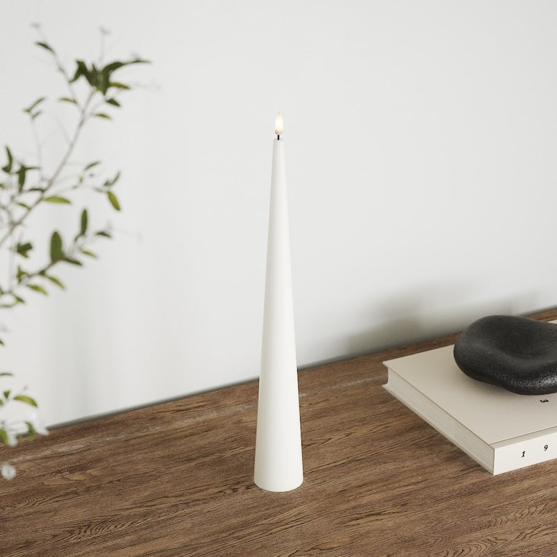 Deluxe Homeart Φωτιστικό κώνου D 5 x Υ 38 cm Λευκό