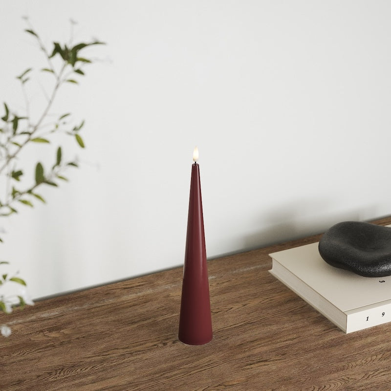 Deluxe Homeart Kegelleuchte D 5 x H 28 cm Creme