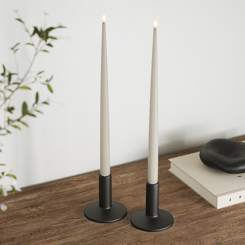 Deluxe Homeart LED Kerzenlicht Mit Lack mit Lack, 2 Stück 38 cm Sand LED Kerzenlicht Mit Lack 2