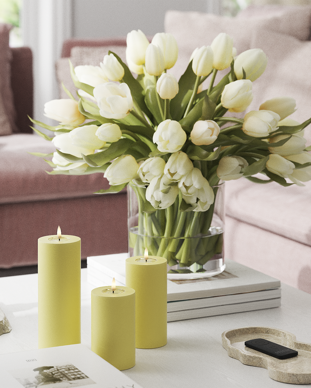 Frühling Blockkerzen Paket (3 Stück)