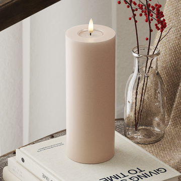 Deluxe Homeart LED Blockkerzen Ø 7,5 x 20 cm Rosa LED Blockkerzen 4