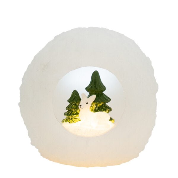 Schneekugel mit Dekoration 12*12cm Deluxe Homeart 1