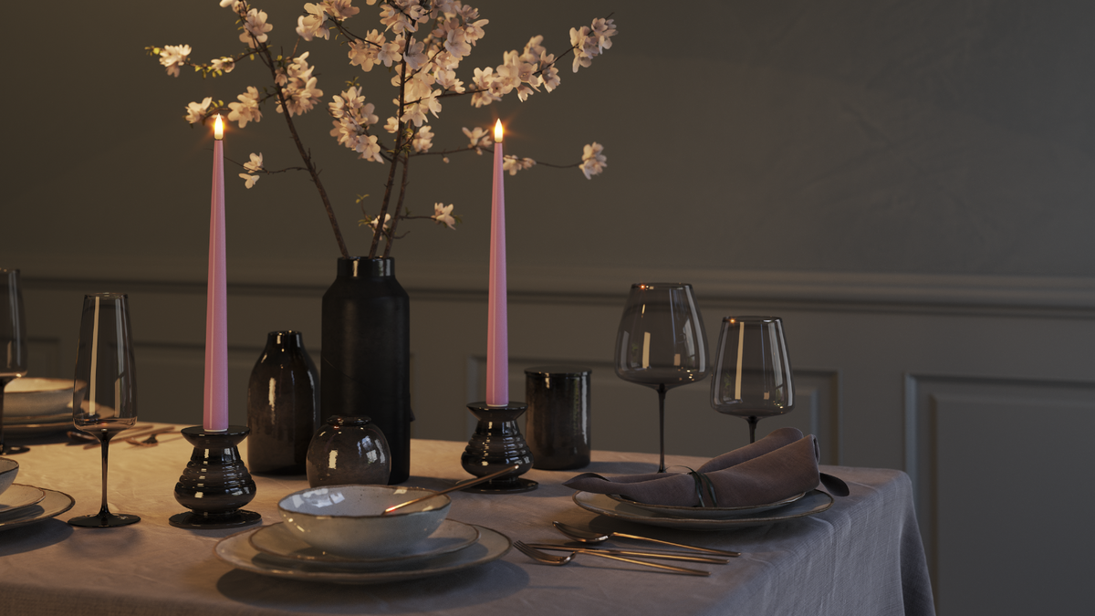 LED-Kerzenlicht Mit Lack mit naturgetreuer LED-Flamme