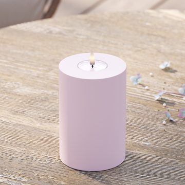 Deluxe Homeart Draußen LED Blockkerzen Ø 10 x 15 cm Verblasst Rot LED Außenleuchte Blockkerzen 2