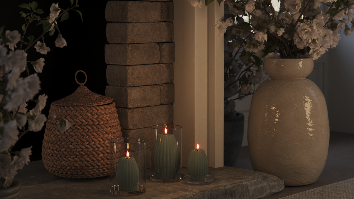 LED-Rillenkerzen mit naturgetreuer LED-Flamme