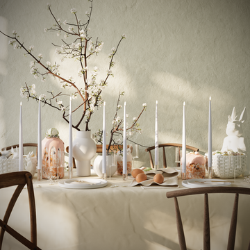 Deluxe Homeart LED Kerzenlicht Mit Lack Paket - Verblasst Blau - 8 Stück 38 cm Kerzenlicht Mit Lack Paket 1