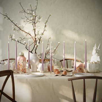 Deluxe Homeart LED Kerzenlicht Mit Lack Paket - Helllila - 8 Stück 38 cm Kerzenlicht Mit Lack Paket 1