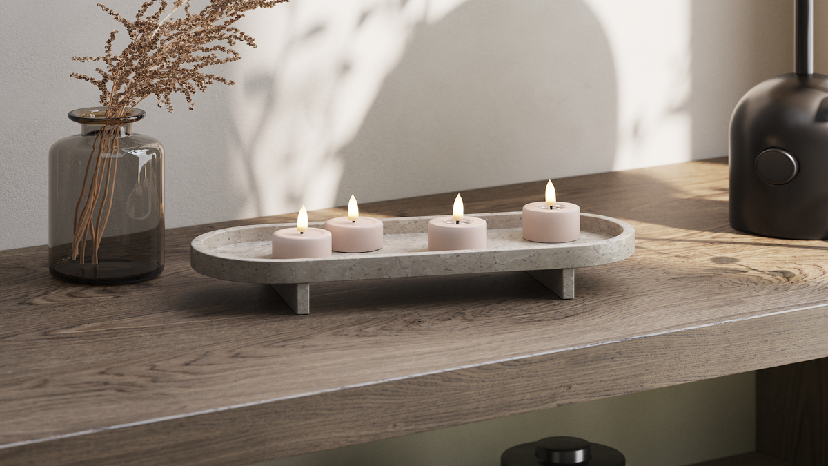 Naturlig tro LED Jumbo Värmeljus Med WetLook ™ -design