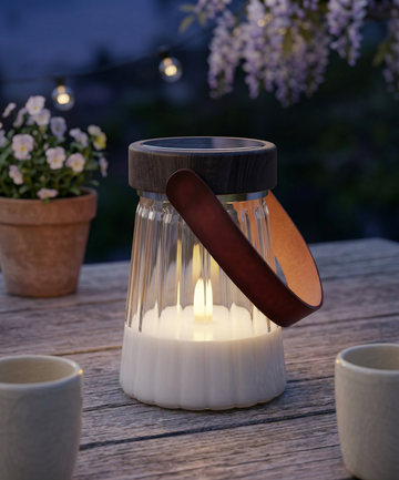 LED Glazen lantaarn 13 cm