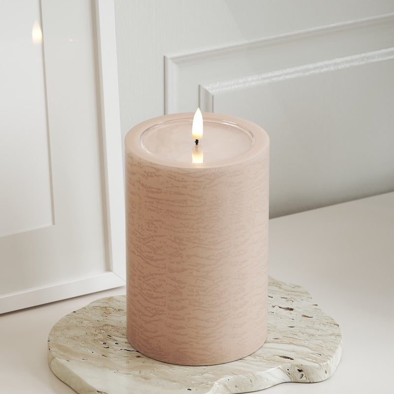 Unique Candles Unique LED Blockkerzen T 10 x 15 cm Rosa